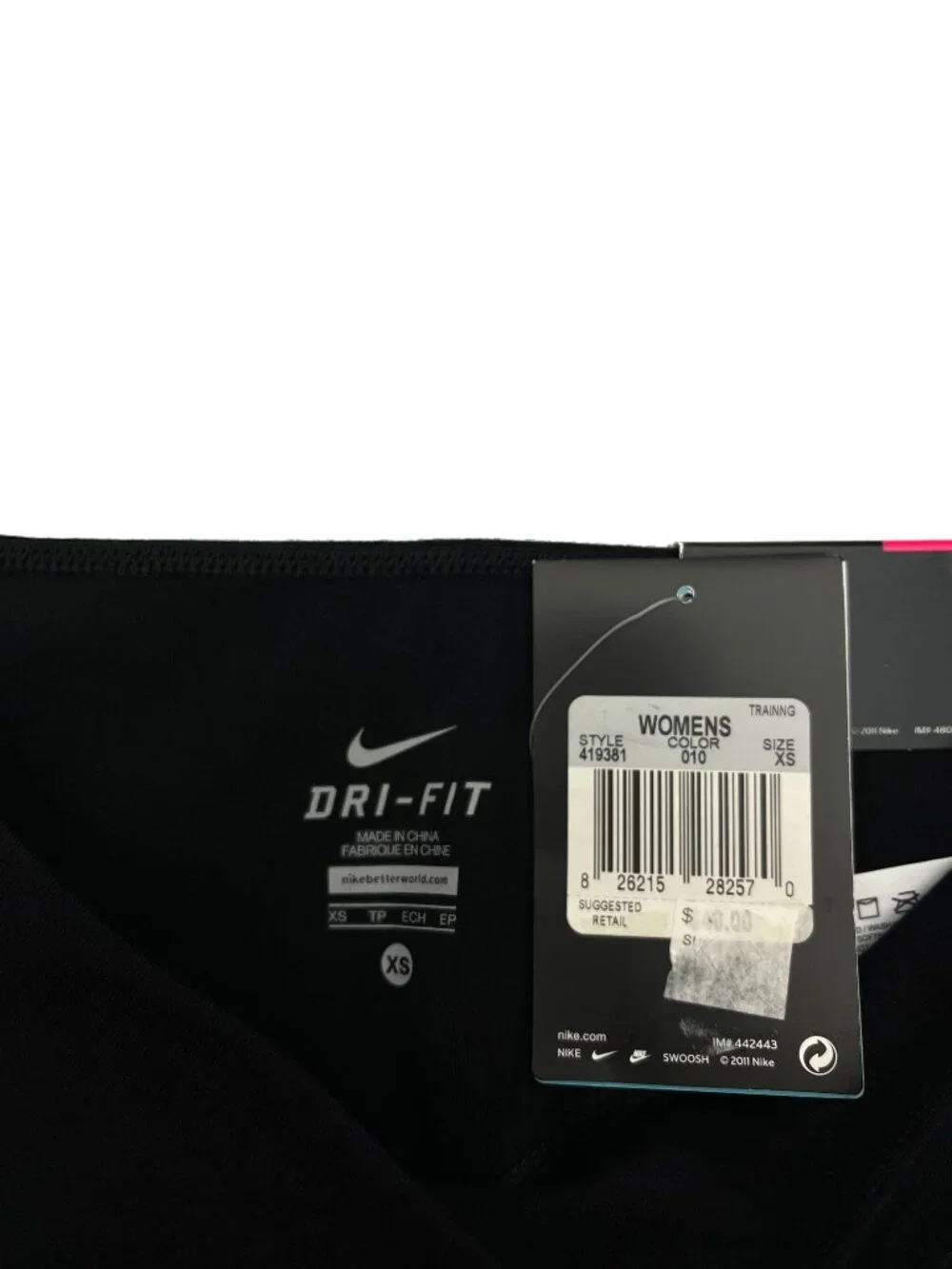 Nike NEW NWT Dri Fit Regular Fit Black Yoga Capri Workout Pant Women XS X-Small